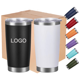 Gobelet isotherme RTS 20oz en acier inoxydable avec poignée colorée, pour le sport et les voyages en extérieur, blanc, vierge pour sublimation - Product Image 2