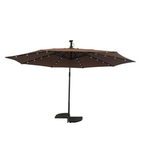 Jardin extérieur 8 Panneau 3m Cantilever Led Design contemporain Patio Banana Umbrella