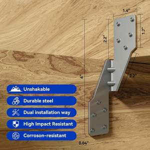 Correas para Huracanes H2.5A, Amarre Derecho, Amarre para Huracanes Galvanizado de Alta Resistencia, Paquete de 25 Correas para Huracanes, Amarres para Vigas Ampliamente Aplicables - Product Image 5