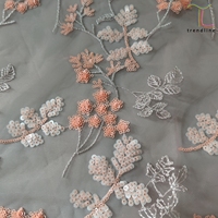 Nouveau tissu en tulle à sequins motif branche d'arbre fleuri, tissu en dentelle à sequins sur mesure, coloré, disponible en ligne pour le marché africain