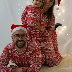 Pijama navideño de manga larga para mujer, pijama de noche, ropa de dormir para el hogar - Product Image 3