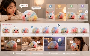 Peluche interactive intelligente en forme de boule ultra douce et personnalisable avec IA, anti-stress, cadeau d'anniversaire, pour la vente en gros - Product Image 6