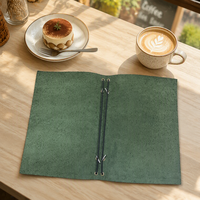 Porte-menu en cuir véritable avec bande élastique, pour restaurant, café, bar, hôtel, table de salle à manger