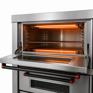 Four électrique commercial à double étage, 2 niveaux, 4 plateaux, en acier inoxydable, pour boulangerie et <span class=keywords><strong>pizza</strong></span>, 220V 380V - Product Image 4
