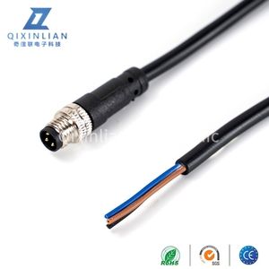 M8 3-Core tiêm đúc không thấm nước cắm với che chắn Chiều dài cáp 50cm IP67/IP68 - Product Image 4