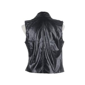 Sur mesure élégant-mode sans manches col noir respirant moto gilets en cuir gilets motard - Product Image 2
