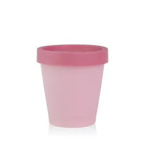 Contenitori vuoti rosa per lo scrub per il corpo vaso di plastica con coperchio grande contenitore con coperchio 100g 200g 250g