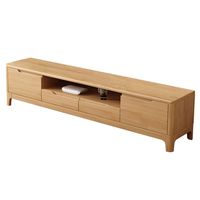 Nouveau meuble TV en bois massif avec fonction de rangement, design nordique moderne sur pied, étroit pour petits salons, mobilier de maison