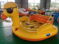 Bateau banane gonflable jaune, bateau banane volant, poisson volant gonflable, tube de jet ski remorquable