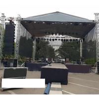 Escenario Móvil de Aleación de Aluminio, Adecuado para Bodas y Fiestas, con Torre de Sonido Integrada y Sistema de Sonido Line Array