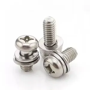 304 Stainless Steel Pan Head Screws M2M3M4M5M6M8 Polished White Washed Pointed Tail Cross Round Head Tapping Screws