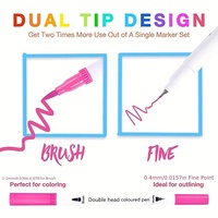 Marqueurs d'art Fineliner à double pointe Colores Ensemble de marqueurs aquarelle stylos pinceau colorés