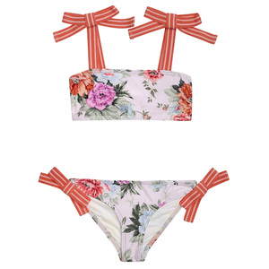 Factory Direct <b>Kid</b> swimming BIkini set Print Girls Swim Bikini Set Quick Dry Stretch <b>Kids</b> Beachwear Manufacturer - Product Image 1