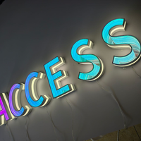 Enseigne personnalisée en miroir infini 3D à LED, acrylique, imperméable, décoration de bureau, intérieur/extérieur, multicolore, multicouche, haute qualité