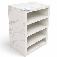 Étagère de présentation en marbre blanc, armoire de rangement en acier inoxydable SS304 pour boulangerie, mobilier de vente au détail