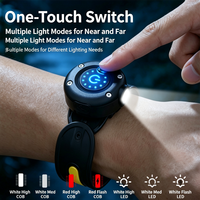 Lampe torche LED sportive mains libres pour poignet, indice de protection IP54, rechargeable par USB, en silicone, respectueuse de la peau, confortable pour la course quotidienne