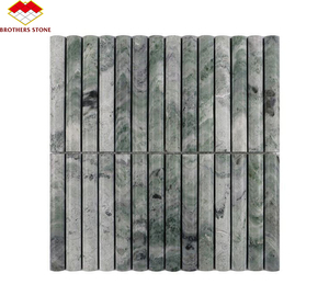 Nhà bếp hiện đại <span class=keywords><strong>backsplash</strong></span> hình dạng độc đáo bằng đá cẩm thạch trắng khảm Deco gạch đánh bóng mài đá tự nhiên cho Nội Thất Tường sàn gỗ - Product Image 2