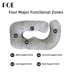 Almohada de Soporte Ergonómico para Embarazadas, de Terciopelo de Cristal 100%, Forma Irregular, para Masaje, Venta al Por Mayor de Fábrica - Product Image 4