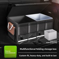 Organisateur de coffre de voiture en nylon léger, pliable, gain de place, boîte de rangement de cargaison, bac de rangement portable pour l'intérieur de la voiture, SUV