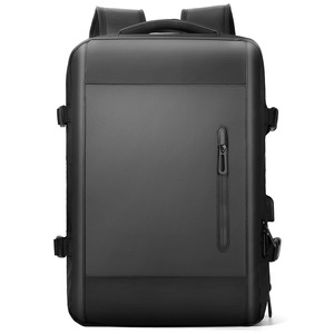 <b>Laptop</b> <b>Backpack</b> 17-Inch Expandable Business Travel Bag <b>For</b> Men Solid Color Nylon Lining - Product Image 5