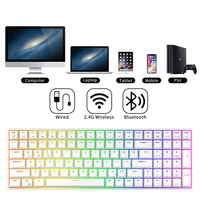 Royal Kludge RK100 Tablet Komputer Red Dragon Mesin Tik Mekanik Keyboard Gaming Usb Ponsel Nirkabel Keyboard Rusia