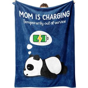 <b>Teal</b> Sloth Sleeping Mom Flannel <b>Blanket</b> Throw <b>Blanket</b> Nap <b>Blanket</b> Fade Resistant Lightweight for Home Office Nap Custom Print - Product Image 5