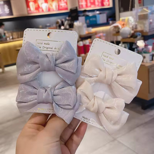 Fermaglio per Capelli a Fiocco per Bambine Sudcoreane e Grazioso Clip per Capelli Rosso per Neonata Stile Influencer - Product Image 1