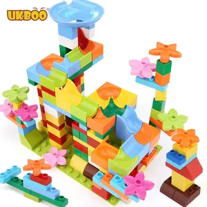 Ukboo atacado exw preço h116 201pc mármore, corrida, brinquedos, blocos grandes, blocos de construção