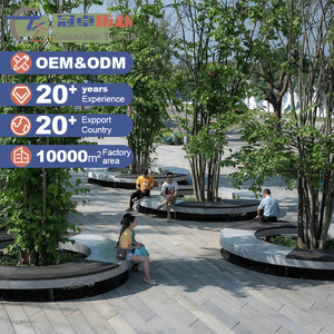 Banco de Hormigón para Plantar Árboles, Robusto y Duradero, Bancos de Piedra para Parques y Paisajismo, para Proyectos de Arquitectura Paisajística - Product Image 1