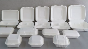 Lonchera Ecológica de Entrega Rápida, Contenedor de Alimentos para Microondas de Bagazo de Caña de Azúcar, Caja de Hamburguesas Desechable y Biodegradable - Product Image 4