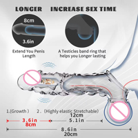 Meistverkauftes Transparentes Mace-Vibrationsset für Männer mit Kristallen, Softcore-Paarspielzeug, Sexspielzeug mit starkem Komfort
