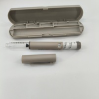 Stylo de voyage portable en plastique de 3 ml, étui à stylo rechargeable en plastique avec stylo intégré