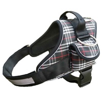 Harnais Tactique Classique pour Grands Chiens avec Bande Réfléchissante, Anneau en D et Poche Inclus, Fabriqué en Nylon Durable