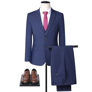 OEM özel 2 adet lüks ofis suit erkek düğün resmi giysi standart boyut takım elbise ceket takım elbise