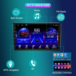 Player de dvd para carro, tocador de dvd barato com android 10, sistema wi-fi universal, com navegação por gps, rádio 2din