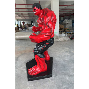 Statua di <span class=keywords><strong>Hulk</strong></span> Rosso in Resina da 200cm, Scultura a Grandezza Naturale dell'Eroe Marvel per Parchi di Divertimento - Product Image 3