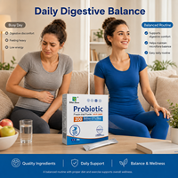 Poudre de boisson probiotique en sachets individuels, supplément prébiotique pour le bien-être digestif, marque privée, fabrication OEM ODM, vente en gros