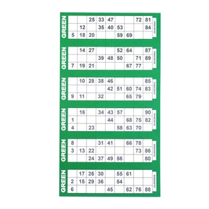 Cartes de bingo personnalisées, 5 cartes sur une feuille, couleurs assorties - Product Image 5