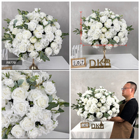 Fleurs artificielles très demandées pour la décoration d'événements, simulation de scènes, décoration de fêtes, boule de fleurs pour mariage