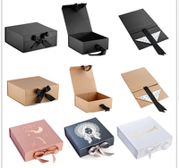 Meilleures Boîtes d'Emballage Personnalisées de Luxe Magnétiques en Carton Rigide, Noir, pour Coffrets Cadeaux