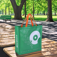 Sac à provisions en tissu RPET non tissé personnalisé fourre-tout de beauté recyclé écologique style pliant logo personnalisé pour un usage quotidien cadeau