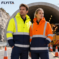 Veste de travail imperméable en Oxford 300D, vêtements de travail, ingénieur ferroviaire, construction aéroportuaire, veste de sécurité réfléchissante personnalisée pour les travailleurs, haute visibilité