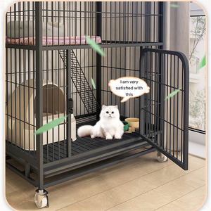 Gabinete Cuadrado Plegable para Mascotas, <span class=keywords><strong>Jaula</strong></span> Grande de 3 Capas para Interiores, Diseño de Lujo de 3 Niveles - Product Image 6