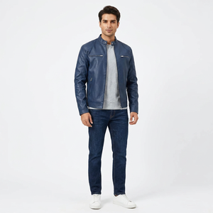 <b>Men</b> <b>Leather</b> Riding <b>Jackets</b> Winter Riding <b>Jackets</b> Plain Combined Cow <b>Leather</b> <b>Jacket</b> 100% Genuine <b>Leather</b> <b>jacket</b> for <b>men</b> - Product Image 1