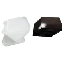 Vente en gros DIY Acrylique Réfrigérateur Aimant Super Transparent Panneau Fort 5cm Carré Patch Moderne Vierge Étiquette de Prix Personnalisable