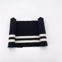Personnalisé écologique 92% laine 8% Spandex rayure côtes garniture manchette et ourlet être utilisé pour les vêtements en coton