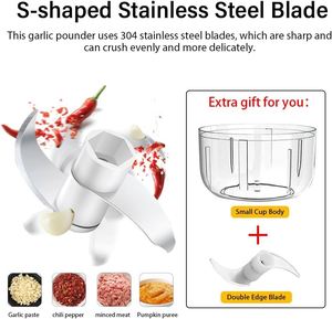 Mini Rechargeable Electric Garlic <b>Chopper</b> Meat <b>Vegetables</b> Masher Onion Slicer Grinder Eco-Friendly ABS Plastic Blender 250ml - Product Image 2