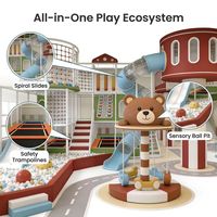 Diseño Personalizado Gratuito, Parque Infantil Interior Grande para Niños, Parque Infantil Interior Deportivo Creativo Comercial con Tobogán