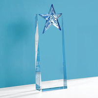 Étoile à cinq branches en cristal multicolore personnalisable Trophées de gravure créative gravés UV imprimés