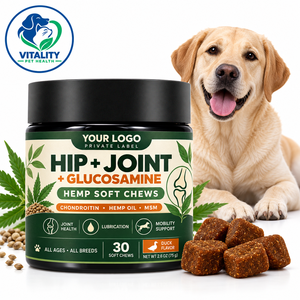 30 Count Dog Joint Health Soft Chews with Glucosamine Chondroitin Hemp <b>for</b> <b>Hip</b> Mobility Flexibility and Cartilage <b>Support</b> 121 ch - Product Image 1